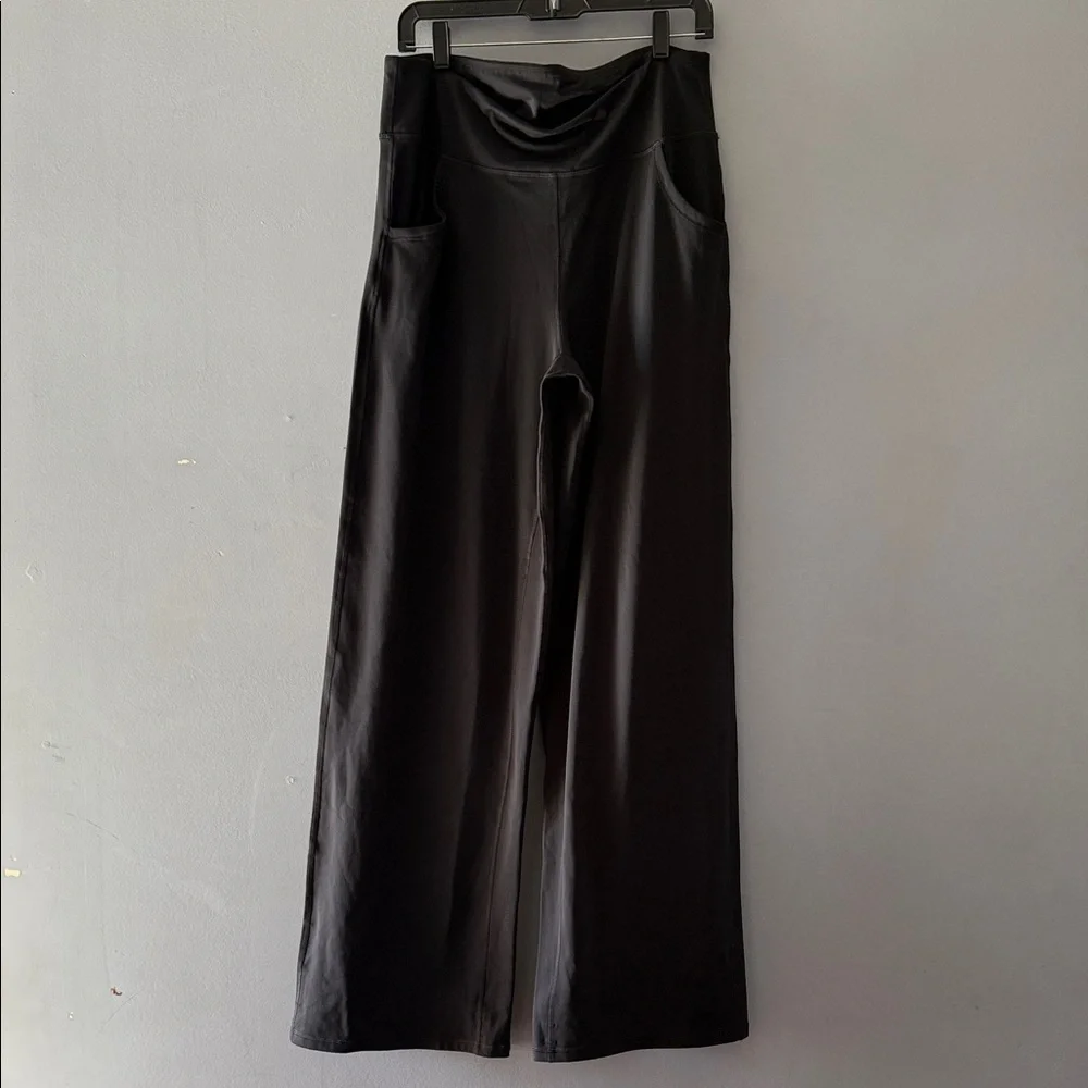 High-Waist Wide-Leg Pull-On Pants in Black Tall XXL 35”Inseam - Picture 4 of 13